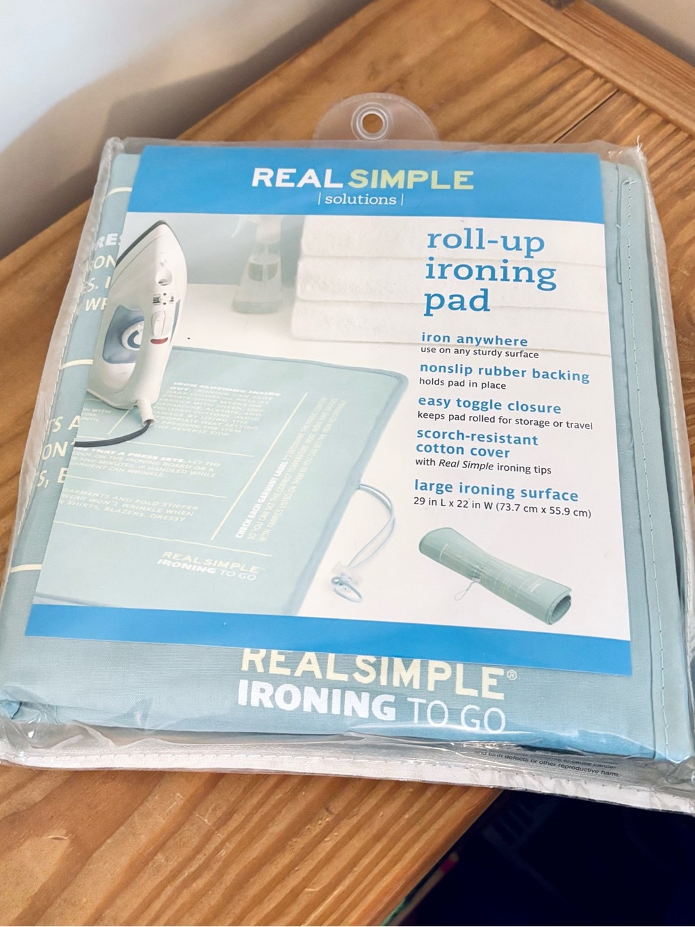 💥 NWT Real Simple Roll-Up Ironing Pad in Light Blue